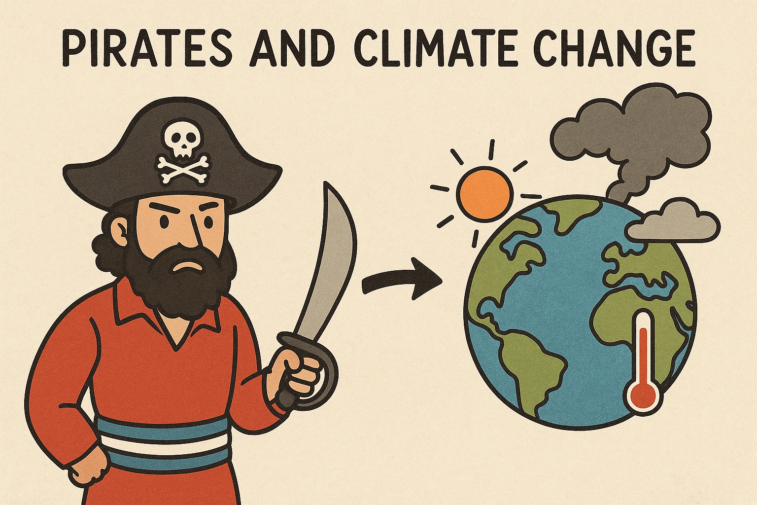 Pirates and Climate Change - Spurious Correlation Illustration